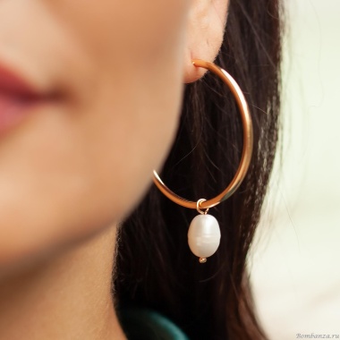 Серьги Fiore Luna, White Pearle Ring, LE6089 G Серьги Fiore Luna, White Pearle Ring, LE6089 G